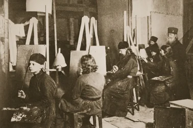 Icon Painting at Valamo monastery on Lake Ladoga, c.1885
